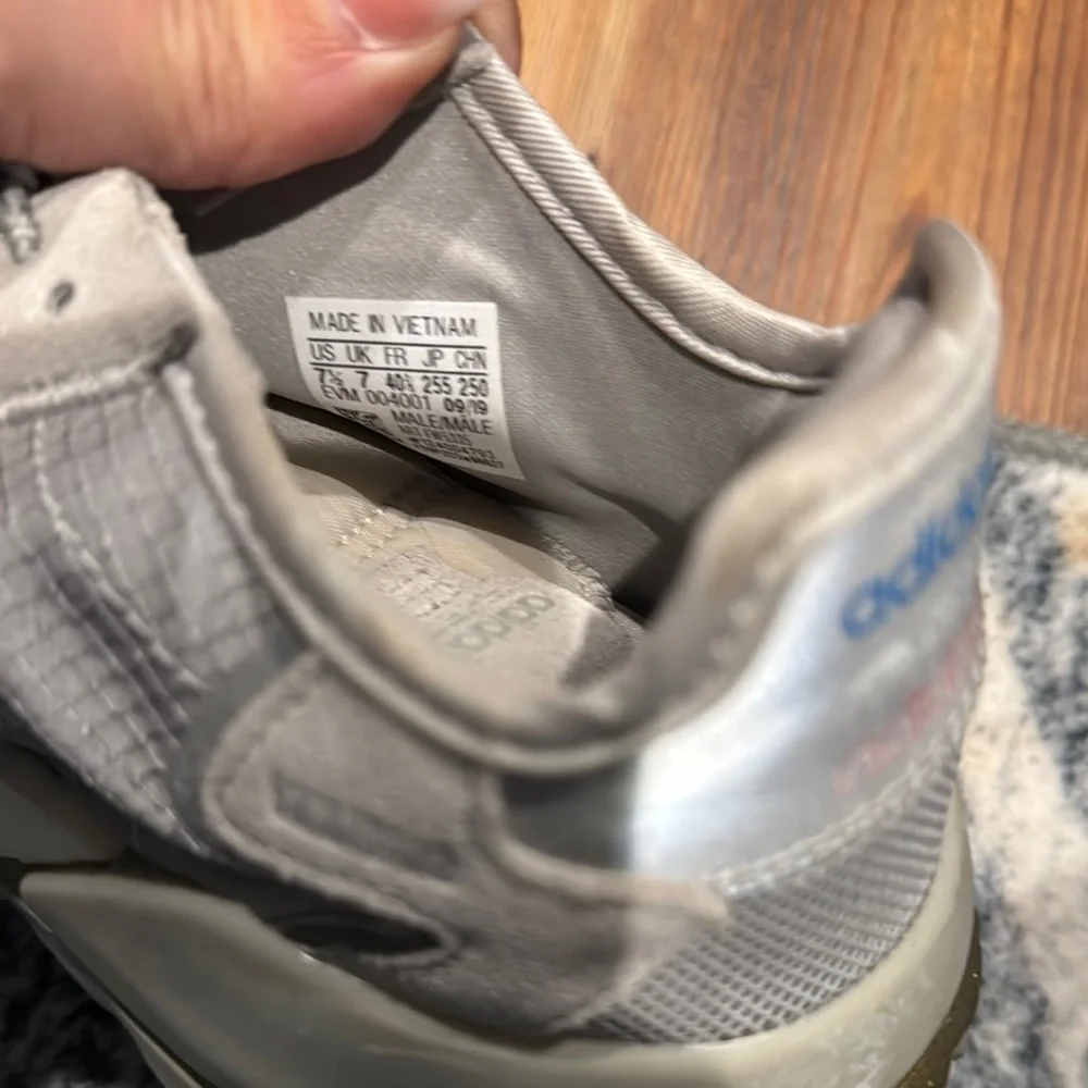 Gray and White Sneakers